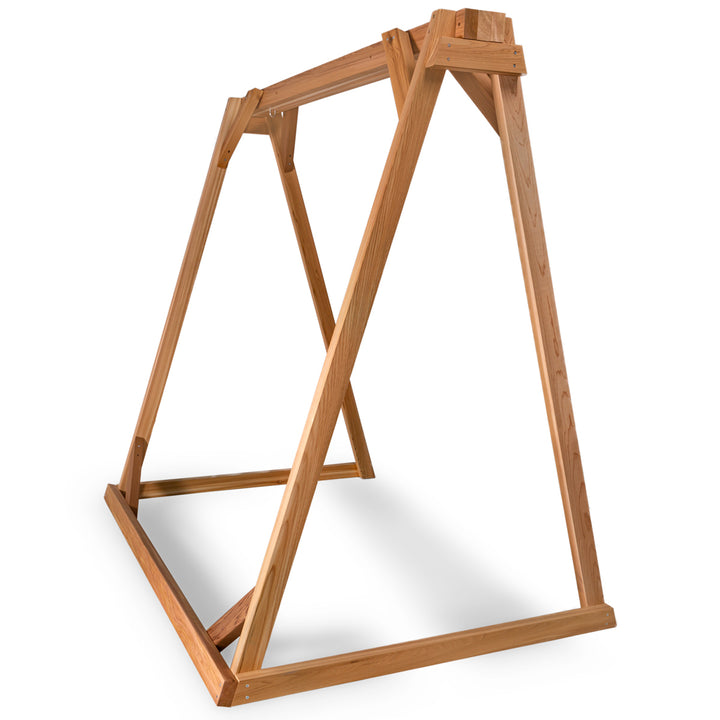 AF72 - All Things Cedar Swing Frame - 6ft Premium Outdoor Swing Stand - Durable Porch Swing Frame with Swing Mounting Hardware - Handcrafted Cedar Wood Compatible with 60" Wide Swings (70x48x68)