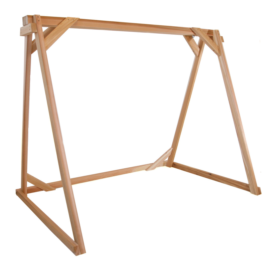 AF90 - All Things Cedar Swing A-Frame - 8ft Premium Outdoor Swing Stand - Handcrafted Cedar Wood Compatible with 60" Wide Swings (90x48x68)