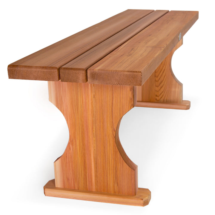western red cedar backless bench
