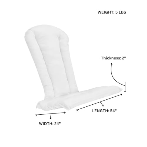 Adirondack Chair White Cushion CC21-W