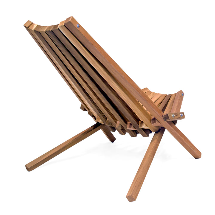 All Things Cedar CS23 Cedar Stick Chair - Handcrafted Wooden Folding Chair - Elegant Outdoor Teak Chairs (23x32x36)