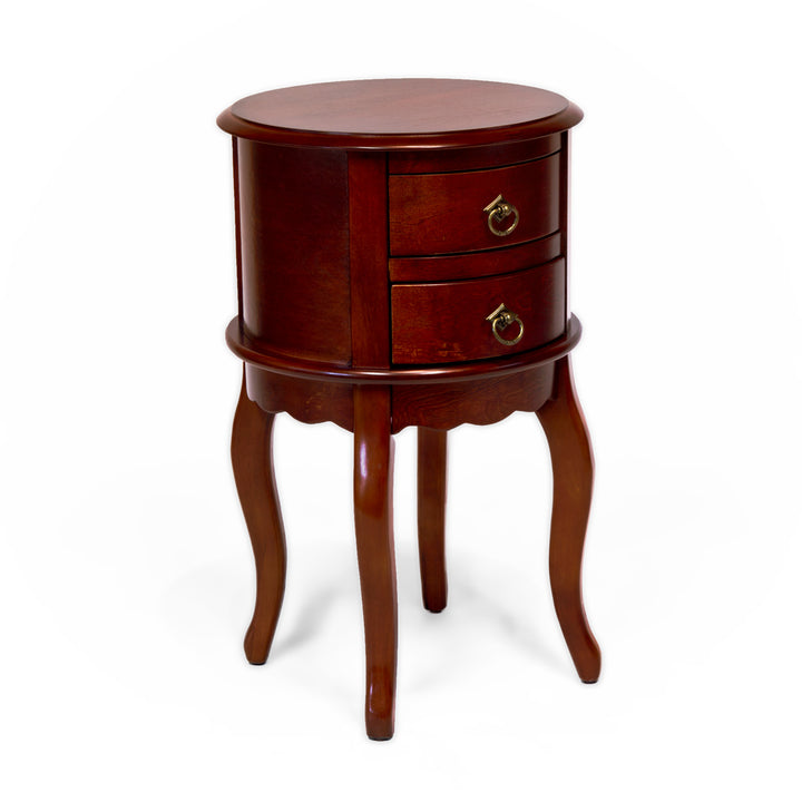classic accents twin drawer round hall table