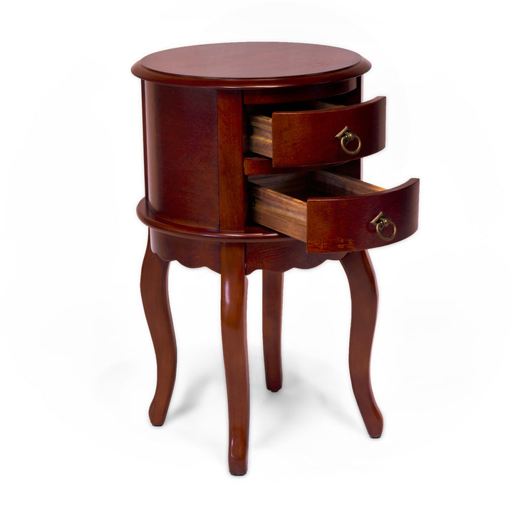 classic accents twin drawer round hall table
