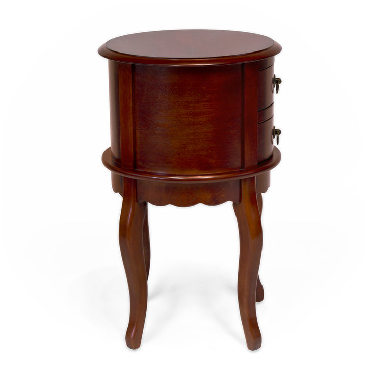 classic accents twin drawer round hall table