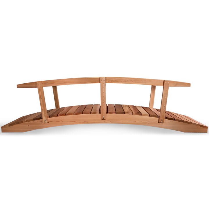 western red cedar wooden garden bridge outdoor