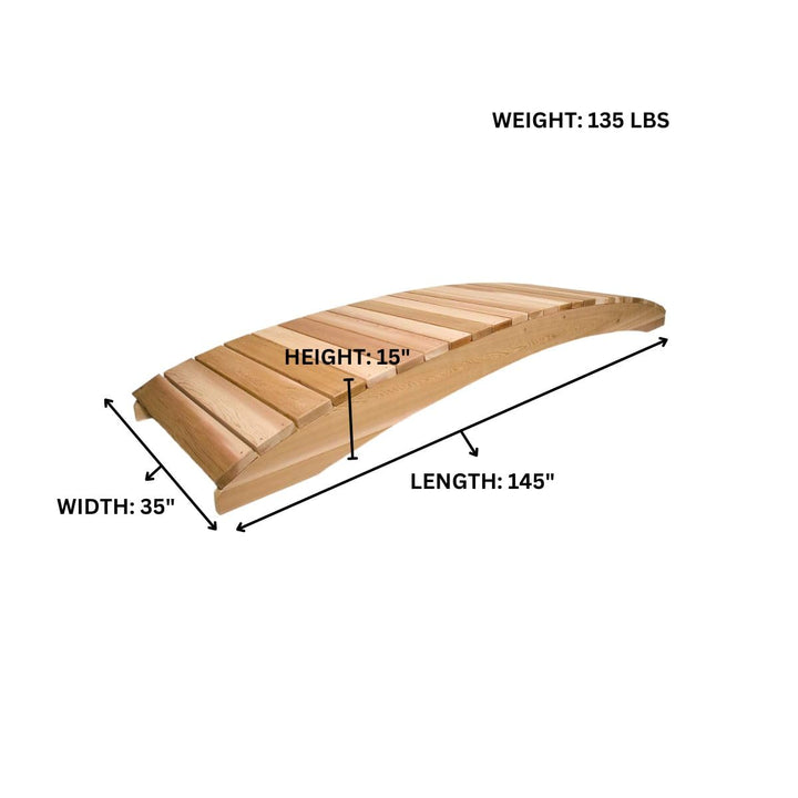 12-Ft Cedar Garden Bridge