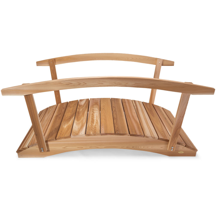 western red cedar wooden garden bridge outdoor