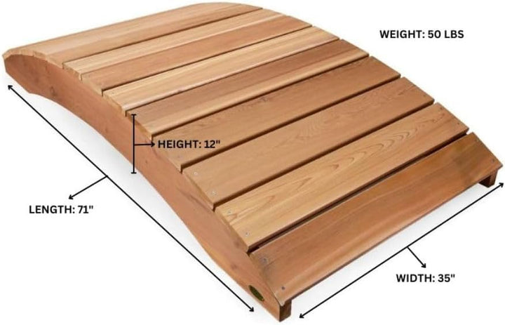 6-Ft Cedar Garden Bridge