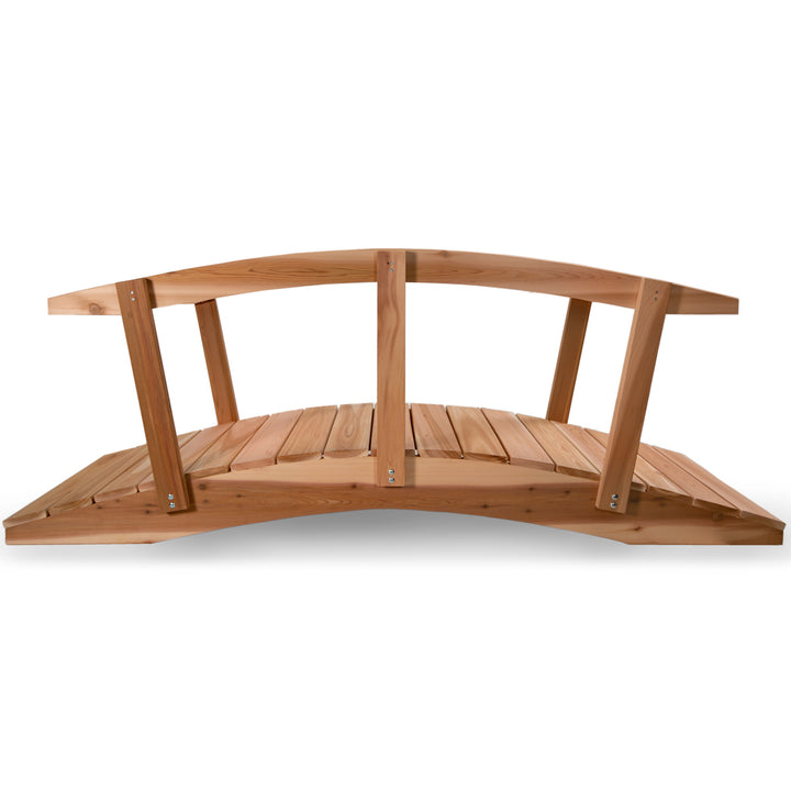 western red cedar wooden garden bridge outdoor