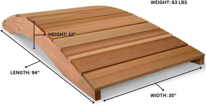 8-Ft Garden Cedar Bridge