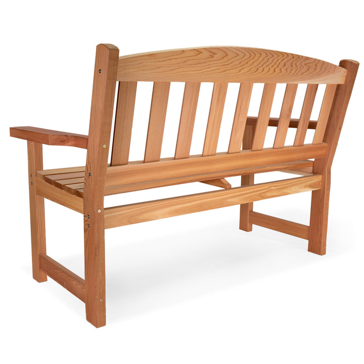 All Things Cedar GB48 Garden Bench Wood - Outdoor Bench, Real Wood Bench Chair (51x23x34)