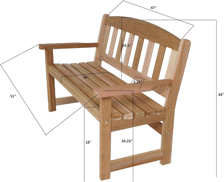 Cedar Garden Bench