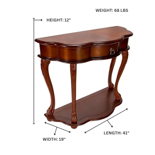 Console Old World Table Cherry Finish