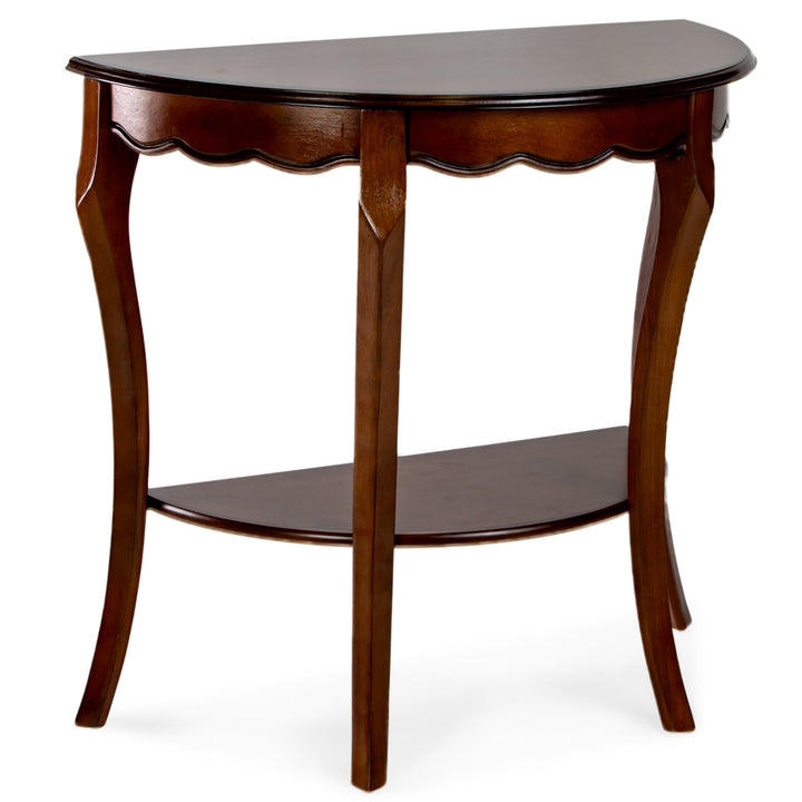 classic accent half moon console table entryway hallway