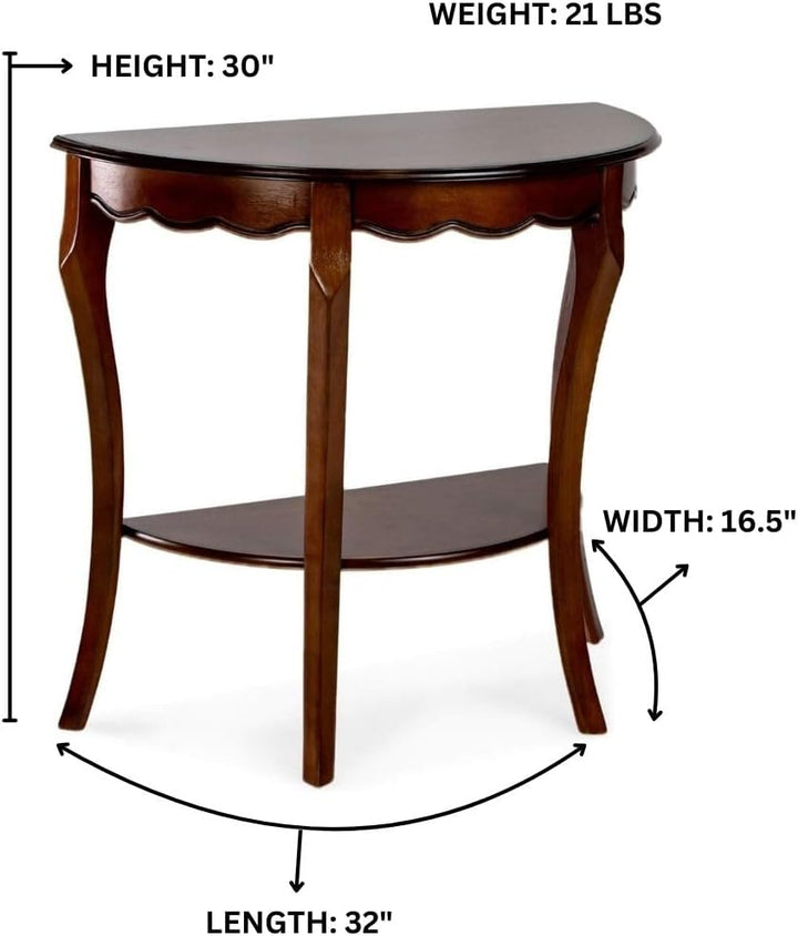 Half Moon Console Table HR014 Cherry Finish