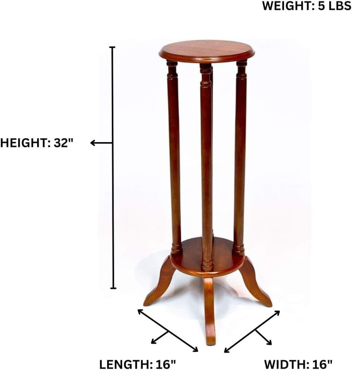 Flower Plant Pedestal Stand HR05 Cherry Finish
