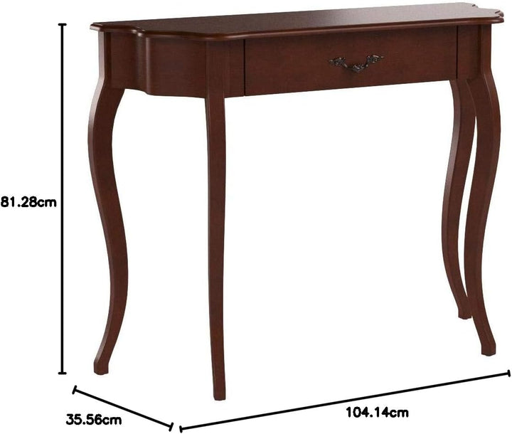 Curved Console Table HR116 Cherry Finish