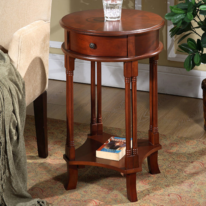 classic accent elegant round table drawer entryway