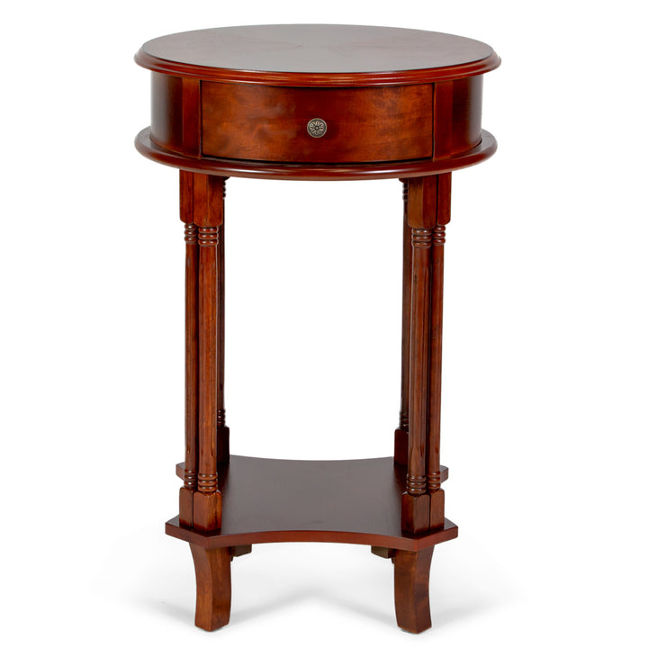 classic accent elegant round table drawer entryway