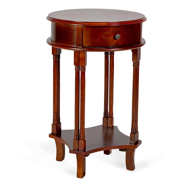 classic accent elegant round table drawer entryway