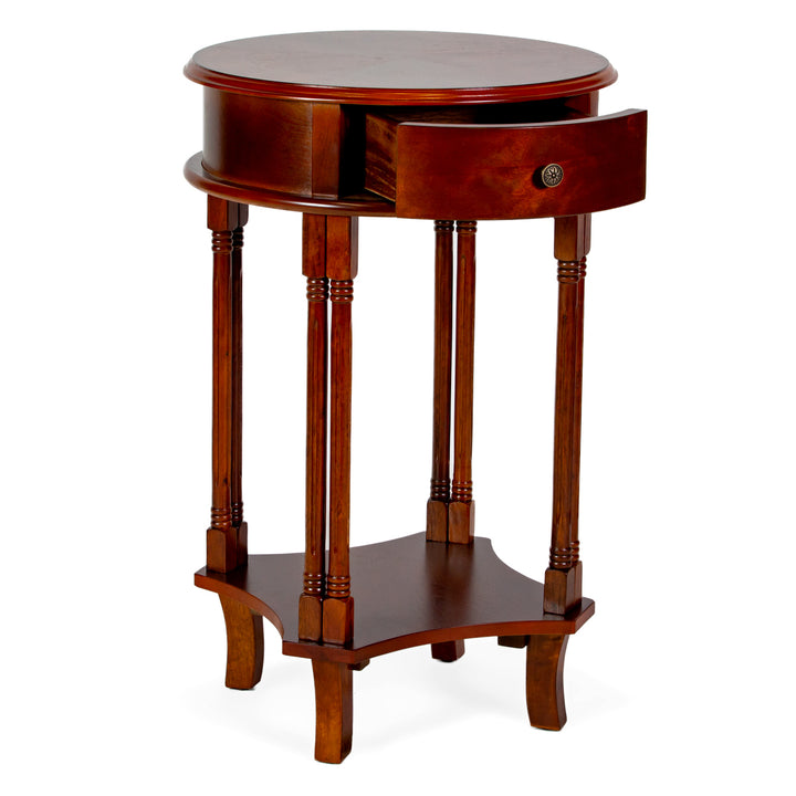 classic accent elegant round table drawer entryway