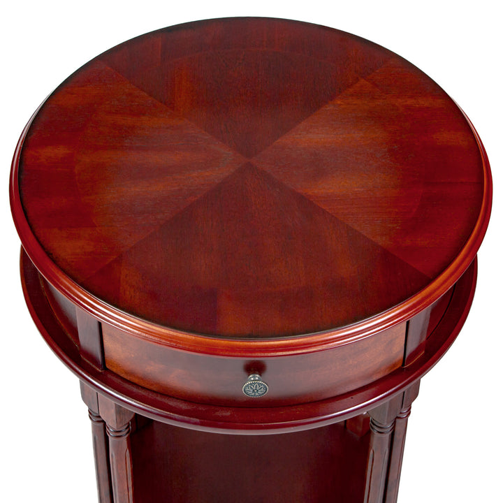 classic accent elegant round table drawer entryway