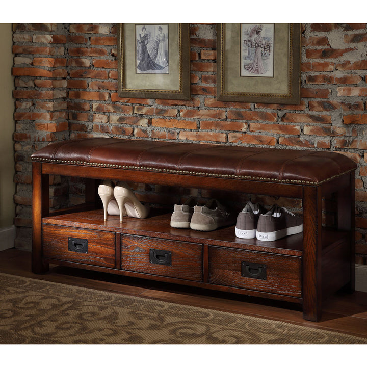 classic accent entryway seat storage bench