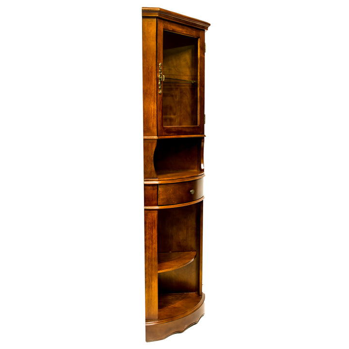 indoor accent corner curio cabinet