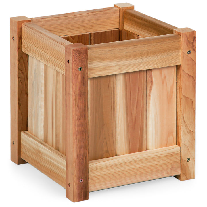 square raised wooden garden planters box
