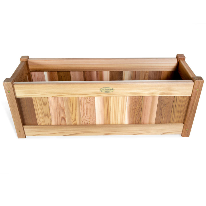 raised wooden garden planters box