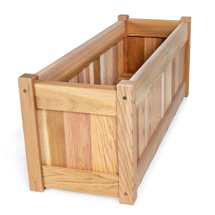 raised wooden garden planters box