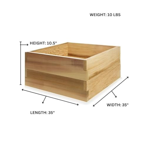 3-ft Square 2-Tier Raised Cedar Garden Box RG36-2