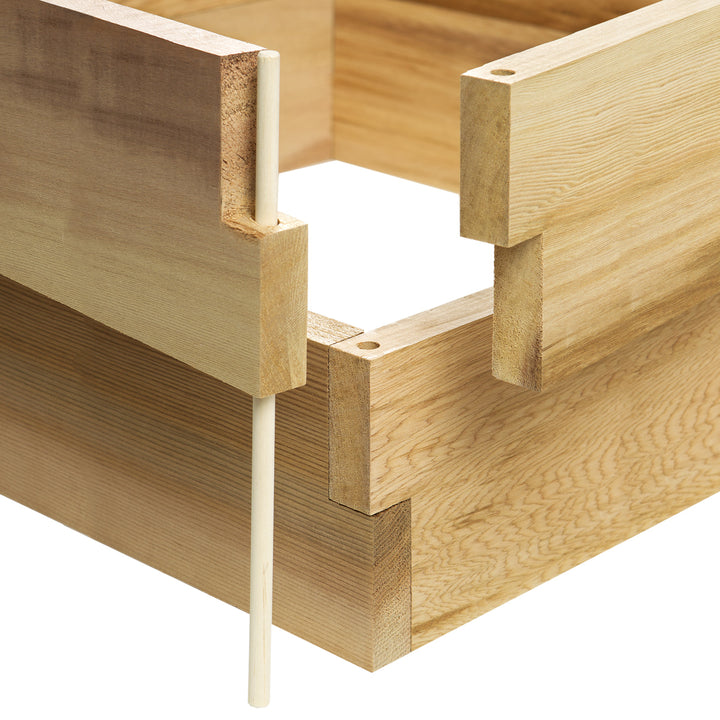 raised wooden garden planters box