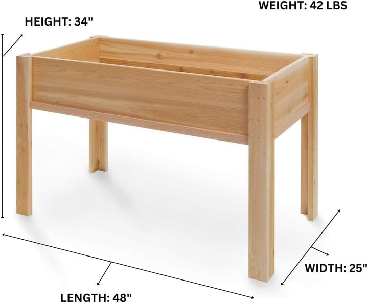4-ft x 2-ft Raised Cedar  Garden Box with Legs RGL34