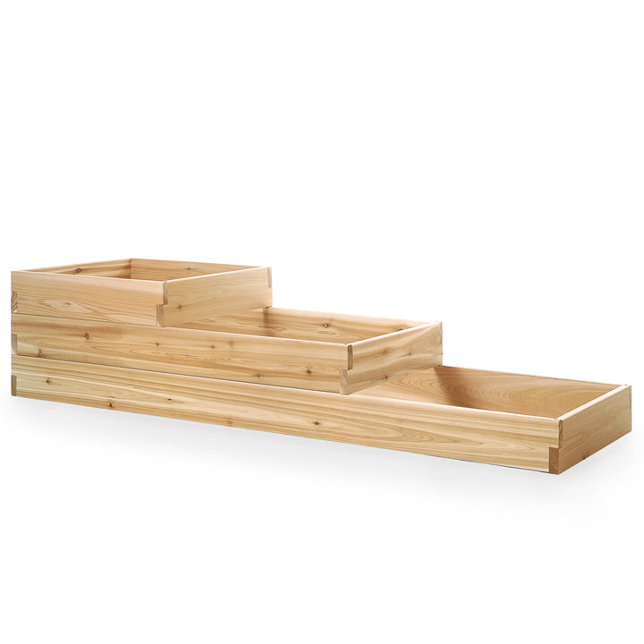 wooden garden planters box three tier