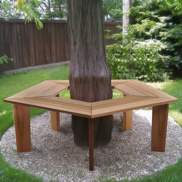 Wrap Around Tree Cedar Bench TB50