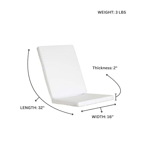 Hinged Chair White Cushions TC19-2-W