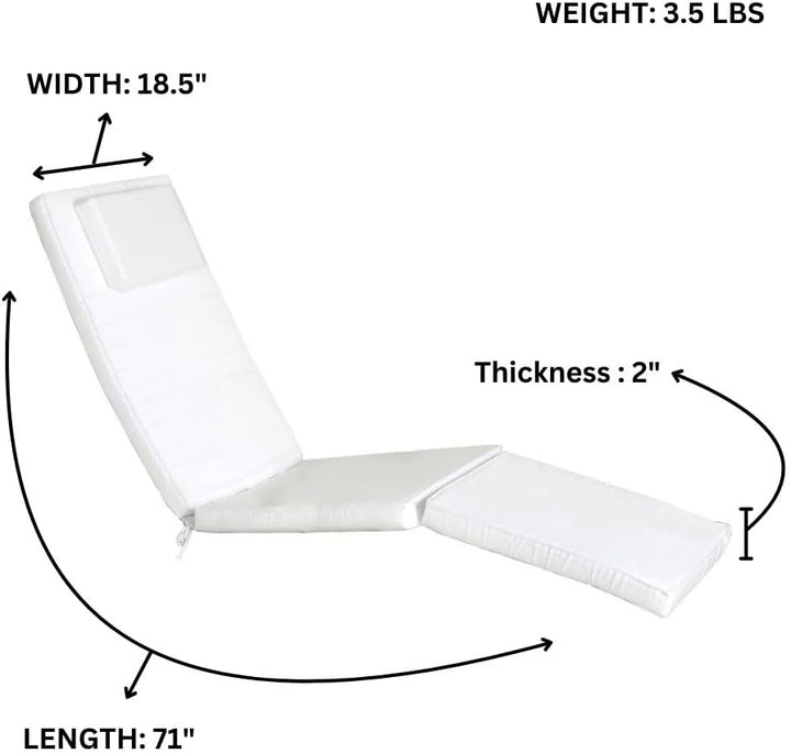 Steamer Chair White Cushion TC53-W