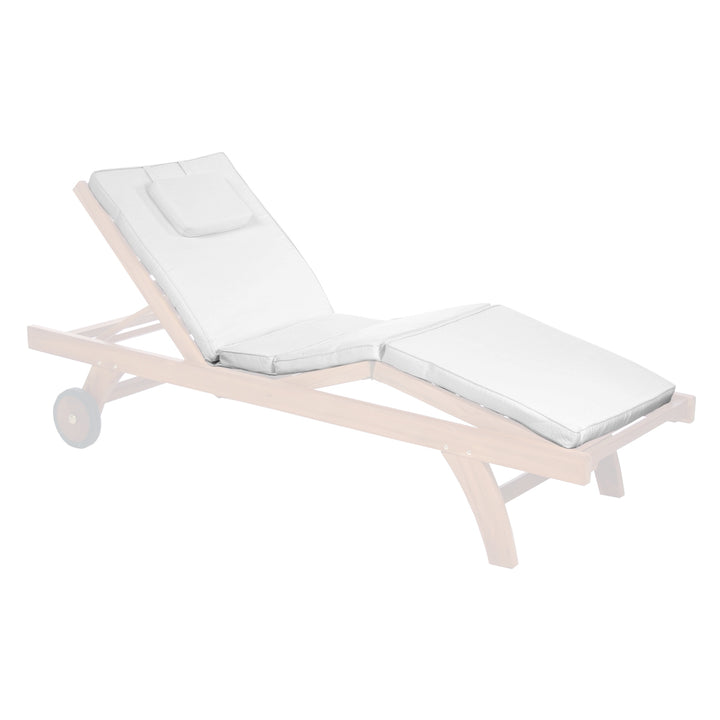 white chaise lounger cushion