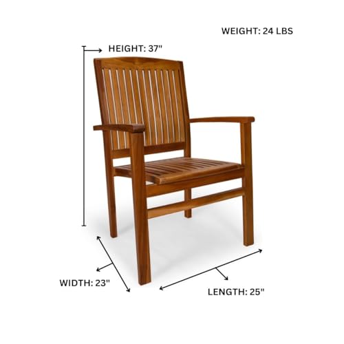 5-Piece Teak Oval Extension Patio - Table and Dining Chairs Set - Blue Cushions