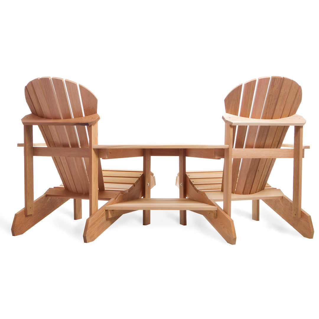 All Things Cedar TT42 Cedar Adirondack Corner Tete-A-Tete Seating Set Wood (21x21x14)