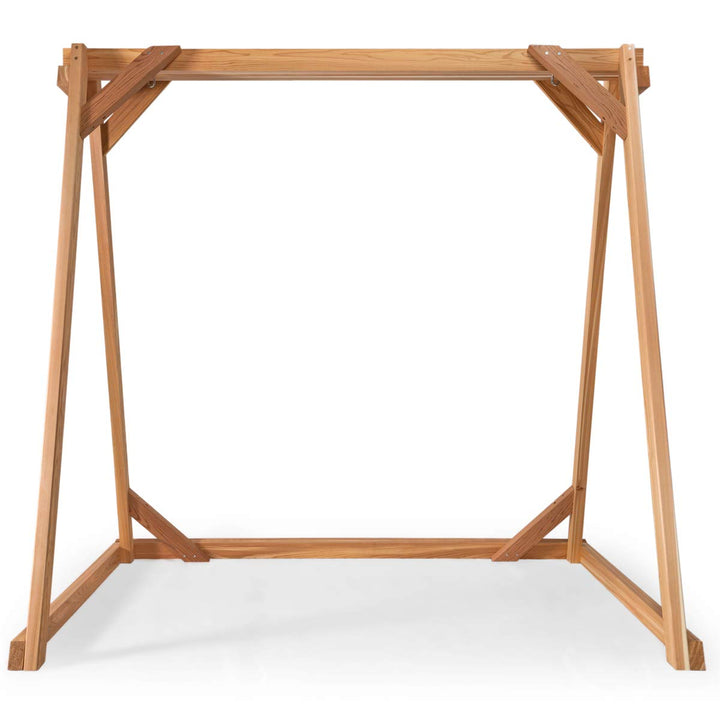 All Things Cedar AF72-S Swing Frame - 6ft Premium Outdoor Swing Stand - Durable Porch Swing Frame with Swing Mounting Hardware - Handcrafted Cedar Wood Compatible with 60" Wide Swings (70x48x68)