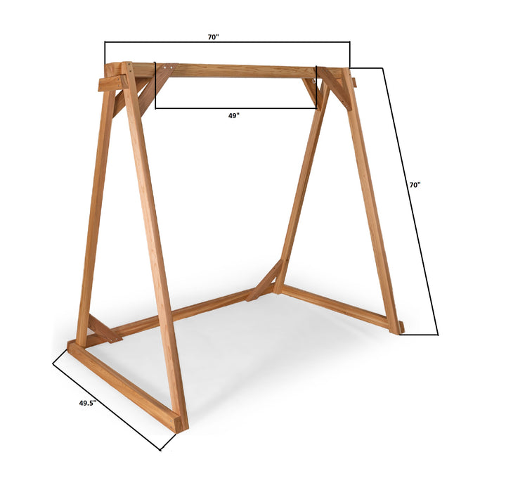 AF72 - All Things Cedar Swing Frame - 6ft Premium Outdoor Swing Stand - Durable Porch Swing Frame with Swing Mounting Hardware - Handcrafted Cedar Wood Compatible with 60" Wide Swings (70x48x68)