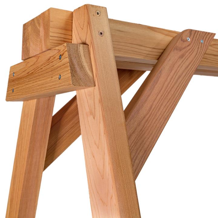 6-Ft Swing Frame Cedar Wood Stand