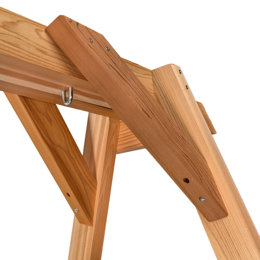 6-Ft Swing Frame Cedar Wood Stand