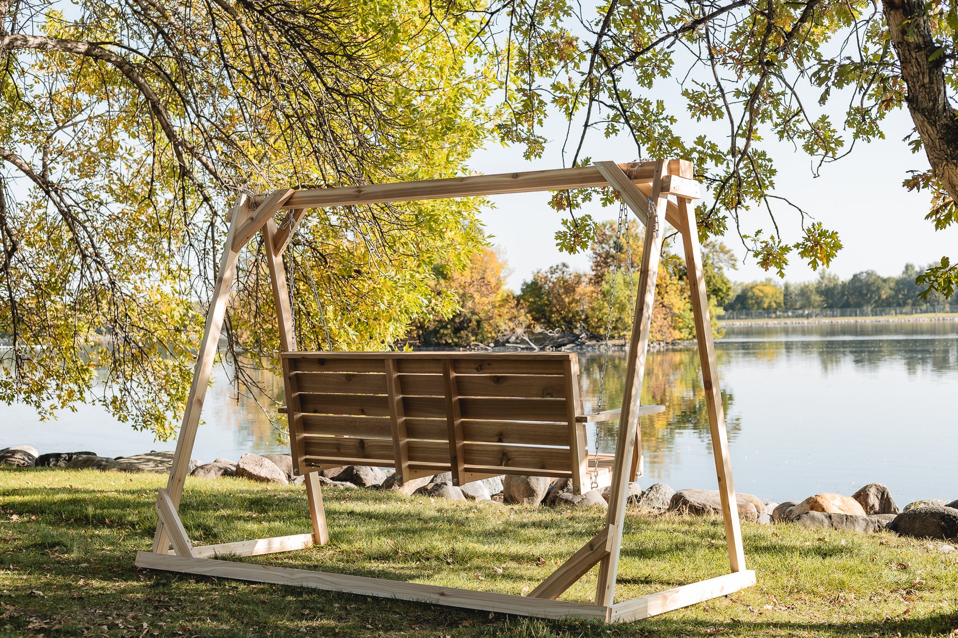 7.5-Ft Cedar Garden A-Frame & Porch Swing Set – All Things Cedar