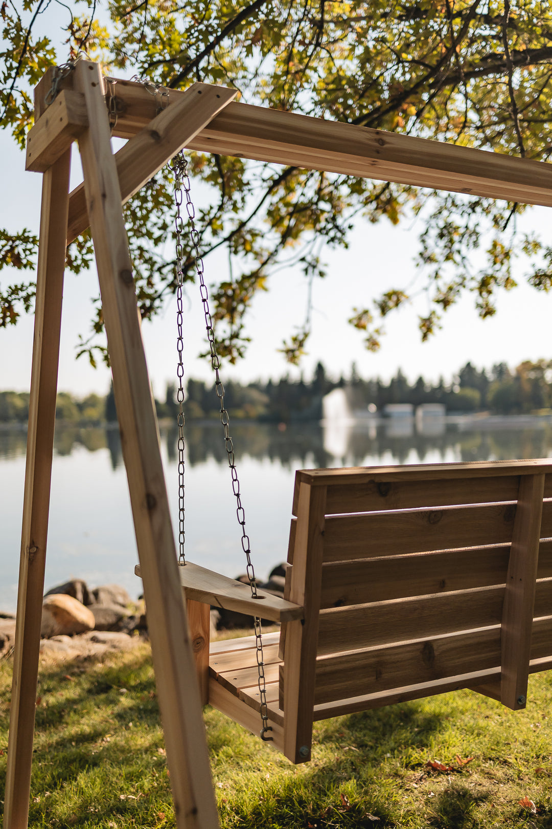 7.5-Ft  Cedar Garden A-Frame & Porch Swing Set