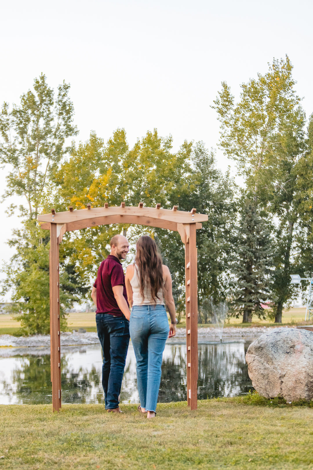 Cedar Pagoda Garden Arbor & Planter Box Set PA96-Set