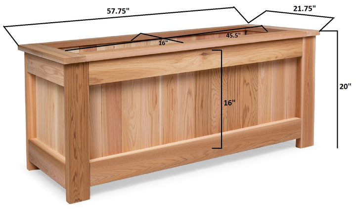 4-Ft Cedar Planter Box