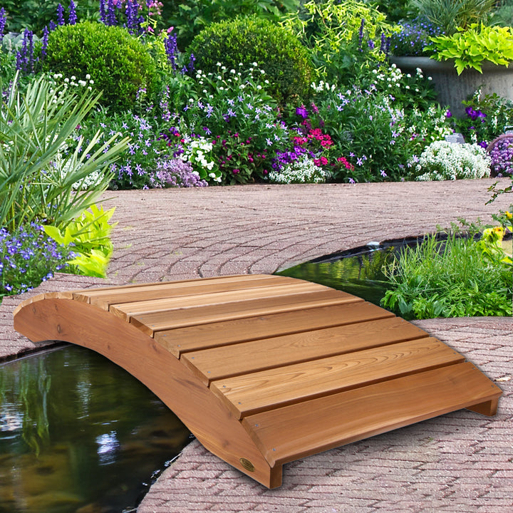 6-Ft Garden Cedar Wood Bridge